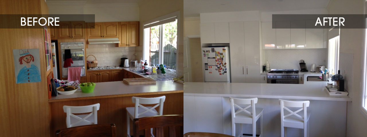 Kitchen Cabinets Before and After