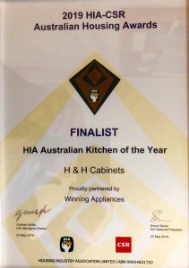 2019 HIA Kitchen of the Year Finalist - H&H Cabinets